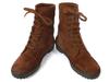 TOD'S/Women’s Suede Leather Lace-Up Mid Boots/22.5-23.0/Dark Brown/(USED)