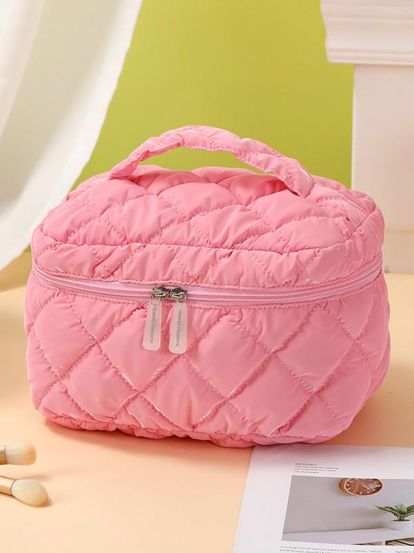 Large-Capacity Waterproof Cosmetic Bag Set - Stylish Solid Color, 3-Piece Portable Toiletry Organizer