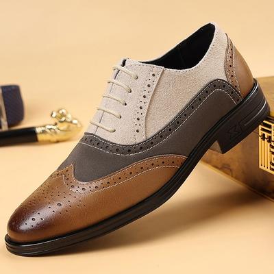Mode Herren Brogue Schuhe Mode Business Casual Lederschuh Klassische Herren Formschuhe Schnürschuh Oxford Oes Luxus Party Hochzeitsschuhe