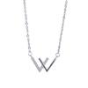 Personalized Trendy Xw Ring Flash Diamond W Letter Earrings Double V Bracelet Niche Necklace