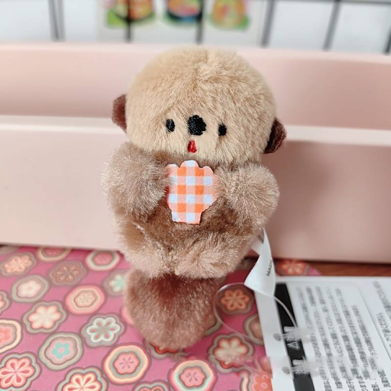 Otter Sea Keychain Cute Cartoon Girl Backpack Decorated Plush Dolls Pendant