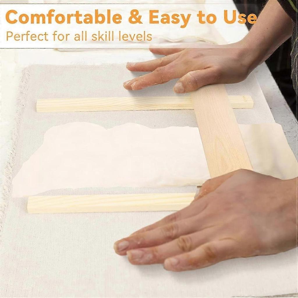 20Pcs Pottery Teaching Kit,with Rolling Pin,Pottery Teaching Rolling Mud Sticks,Clay Sculpting Tools and Premium Linen