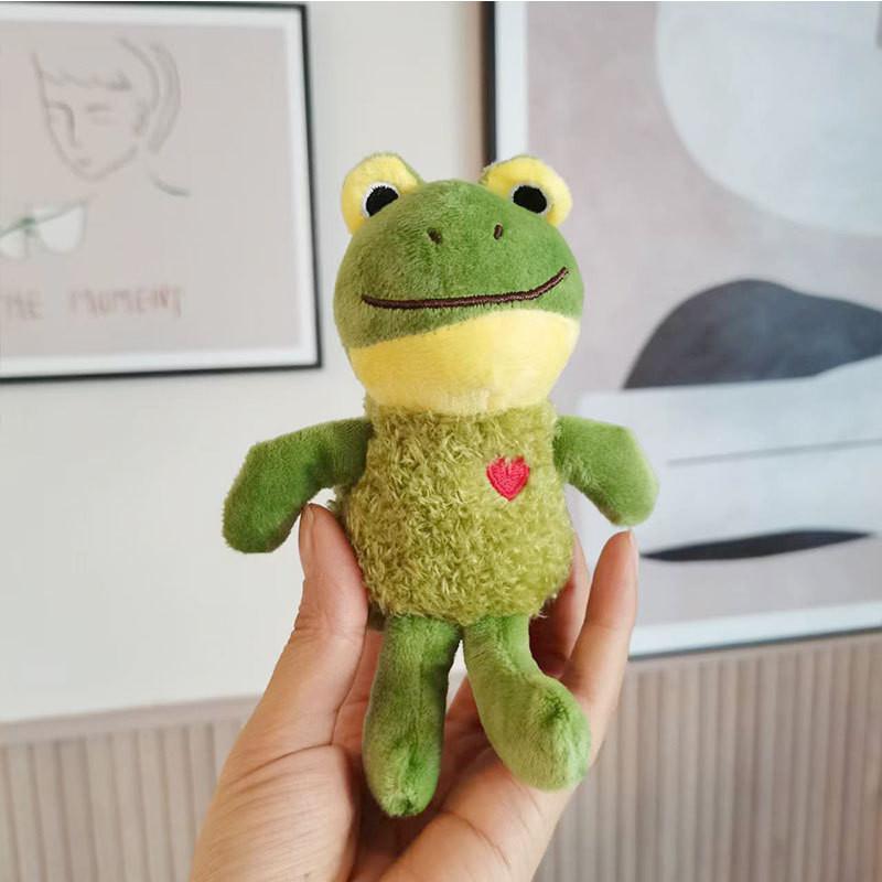 Soft And Cuddly Frog Keychain Plush Animal Adorable Cartoon Bag Pendant