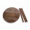 Round Wooden Side Table | Modern Scandinavian Accent Table for Living Room | Lightweight Coffee & Bedside Table, Sofa Side Table Furniture