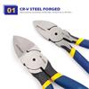 Powerful Repair Hand Tools Cable Burrs Nipper Electricians Cutting Pliers Wire Stripping Tool