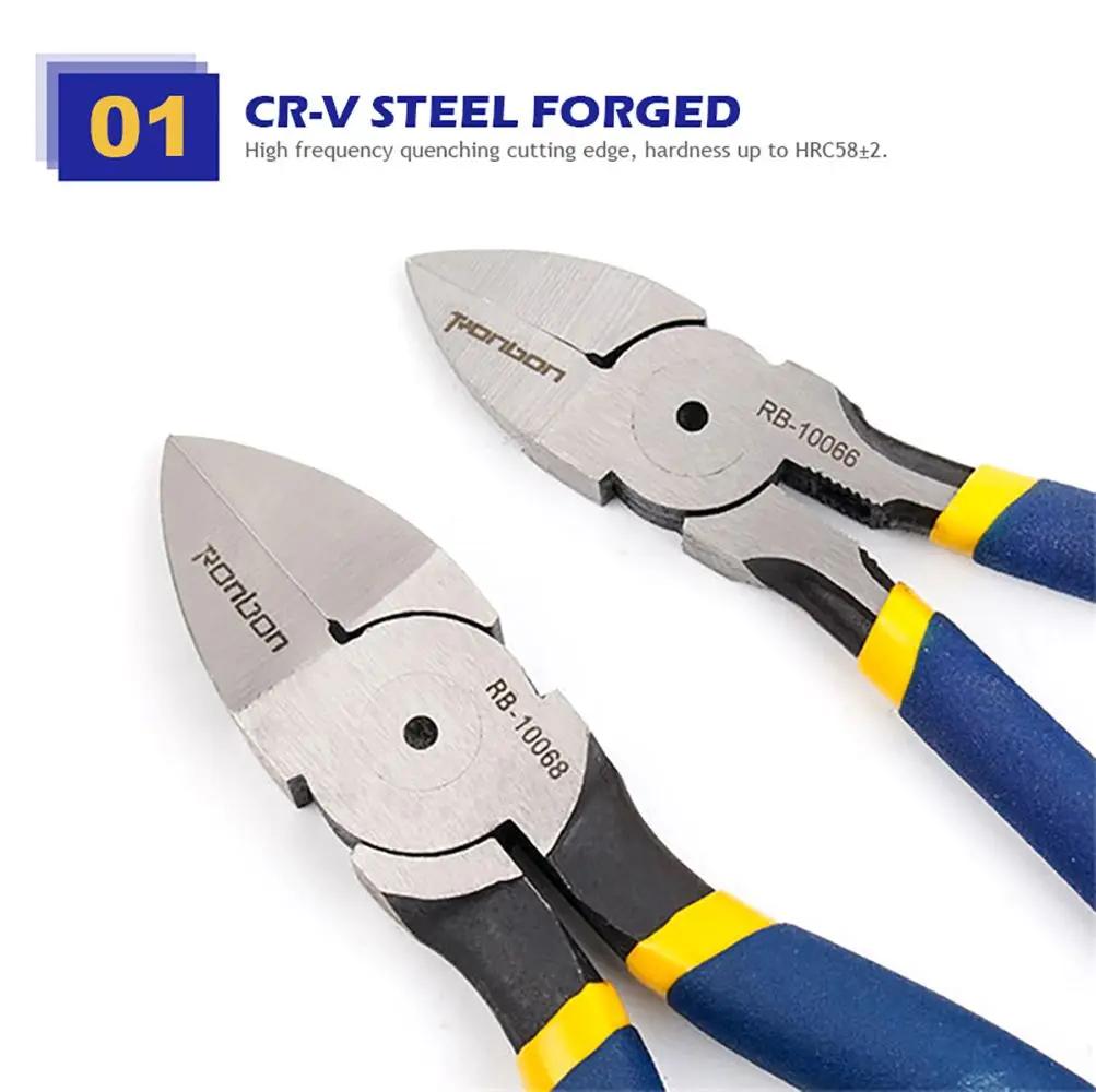 Powerful Repair Hand Tools Cable Burrs Nipper Electricians Cutting Pliers Wire Stripping Tool