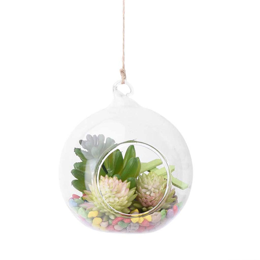 Terrario a Sfera in Vetro da Appendere Portacandele a Te Light Vaso per Succulente Appendi per Casa Matrimonio Festa Decorazione Interna Esterna