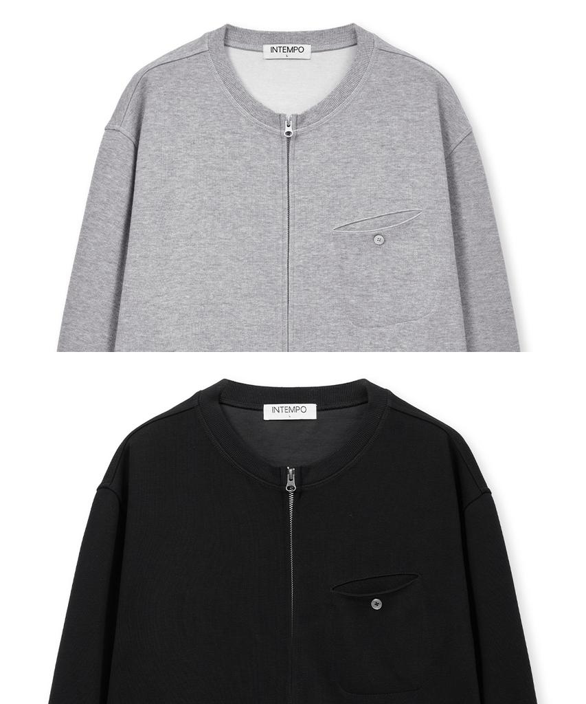 Intempomood Stroll Zip-Up Cardigan_Gray