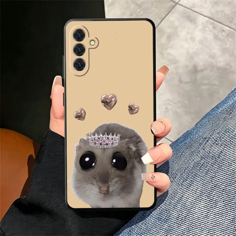 Funny Sad Hamster Meme Soft Phone Case for Samsung A17 A37 A57 A16 A26 A36 A56 A15 A25 A35 A55 A14 A24 A34 A54 A13 A23 A33 A53 A