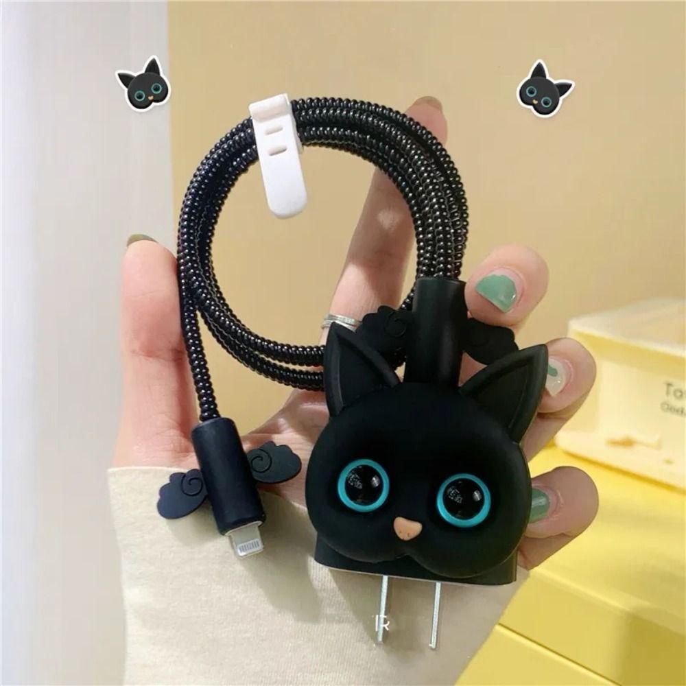 Cute Charger&Charging Cable Protector 18W 20W Plug USB Protector Data Line Cover for IPhone