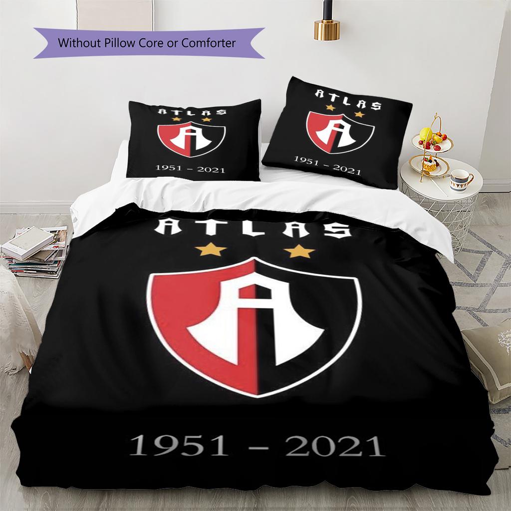 Atlas FC Pattern Bedding Set Quilt Cover Pillowcase Home Decor Gift (1 * duvet cover + 2 * pillowcase, without core)