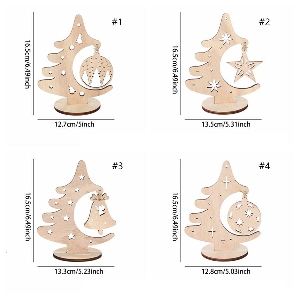 Cartoon Xmas Tree Ornaments Wooden Merry Christmas Decor  Party Favors