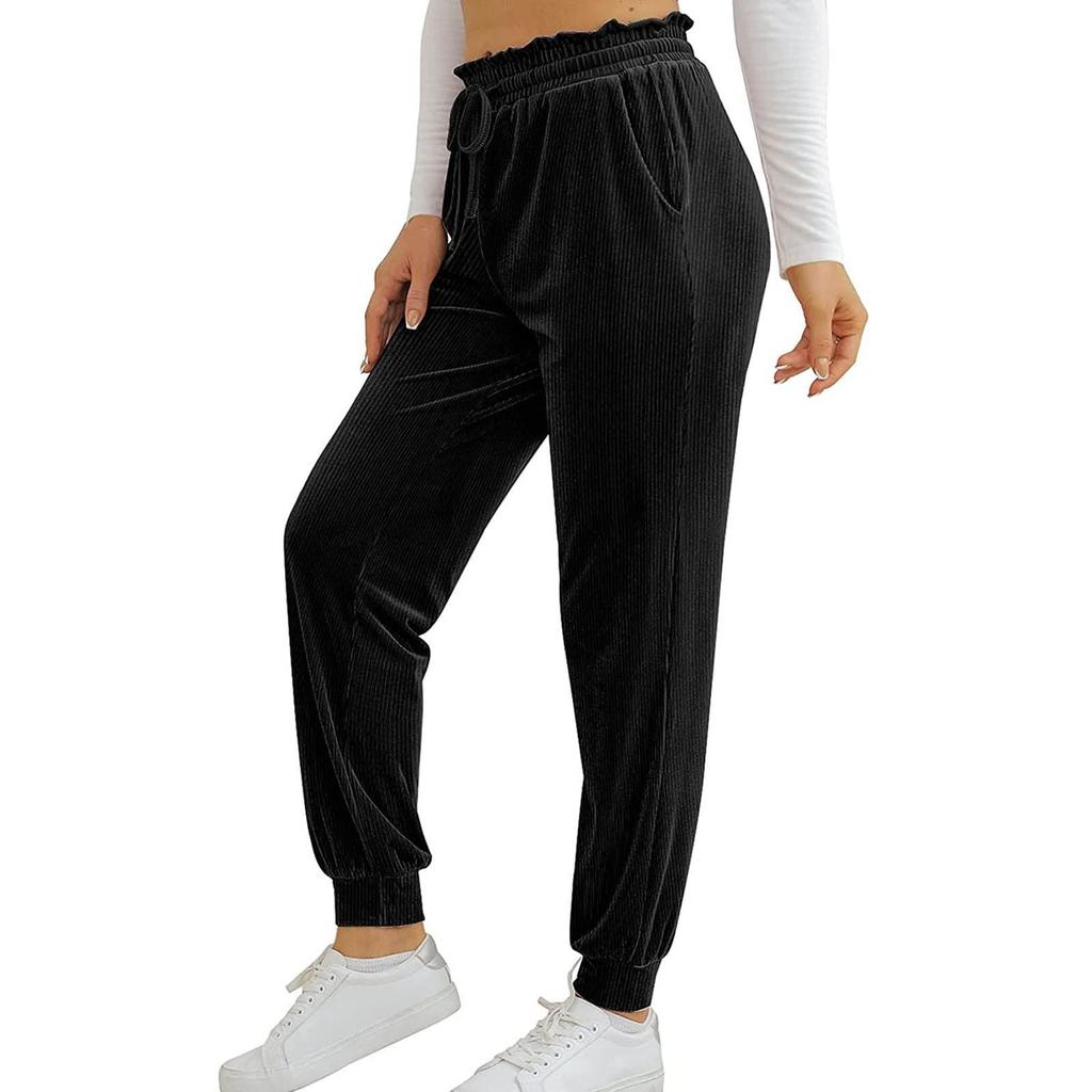 Casual non-stretch pocket lace up pants main image 1