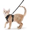 Cat Harness And Leash For Walking, Escape Proof Soft Adjustable Vest Harnesses For Cats, Easy Control Breathable Jacketblack