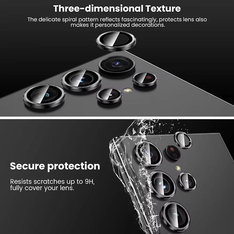 Screen Protector Lens Cap Camera Ring Back Lens Glass For Samsung Galaxy S24 Ultra S23 Plus FE Camera Metal Camera Len Protector