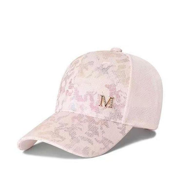 

Новая женская бейсболка, летняя повседневная сетчатая кепка, модная металлическая декоративная бейсболка с принтом, солнцезащитный козырек для улицы, регулируемая шляпа Adjustable
