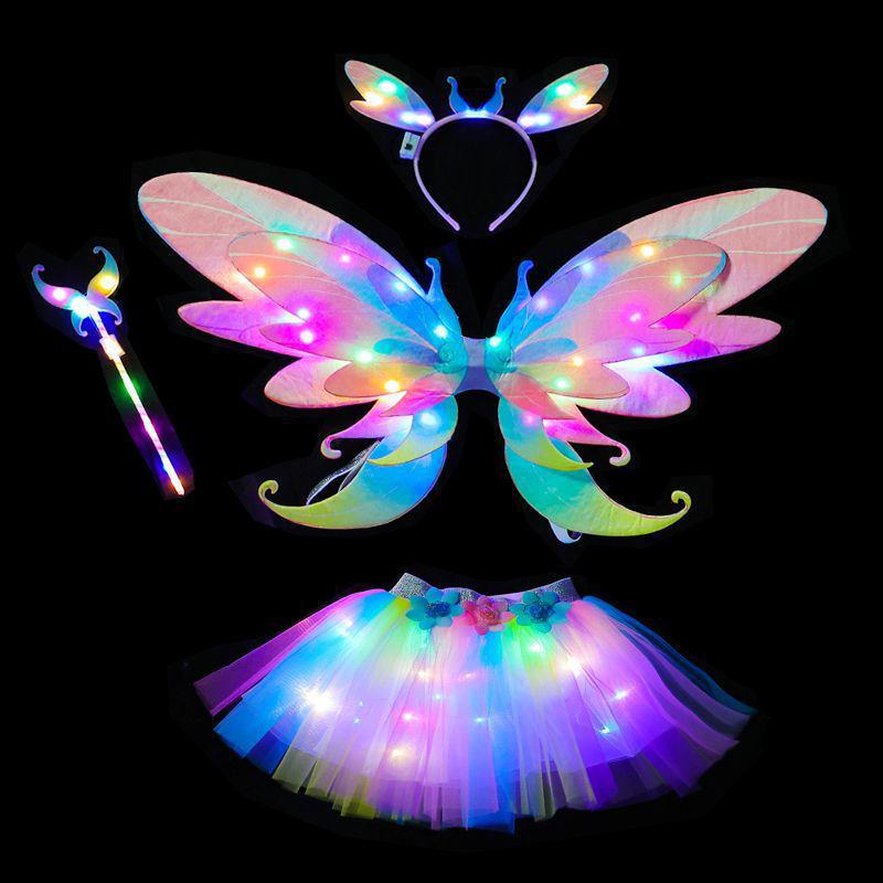 Forest Elf Princess Luminous Wings Toy - Angelic Fairy Decoration for Kids