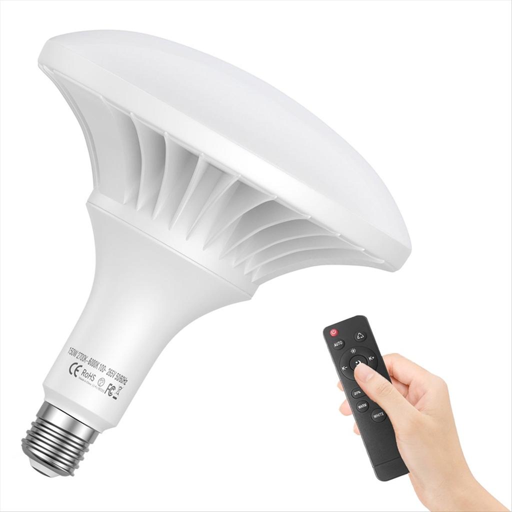 150W LED Light Bulb Photography Lamp Bulb 2700K-6000K Dimmable Energy-Saving E27 Mount for Photography Studio Home