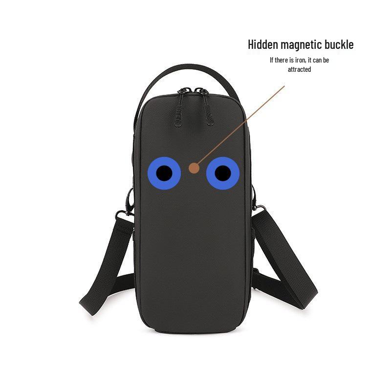 Waterproof Crossbody Bag for Sports & Fitness, Magnetic Closure, Fits Phone & Keys, Indoor/Outdoor Use, Includes Water Bottle Storage.
