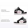 Air 1 Mid PS Weiß Hellarktisches Rosa Kinder-Sneaker Schwarz 640737-103