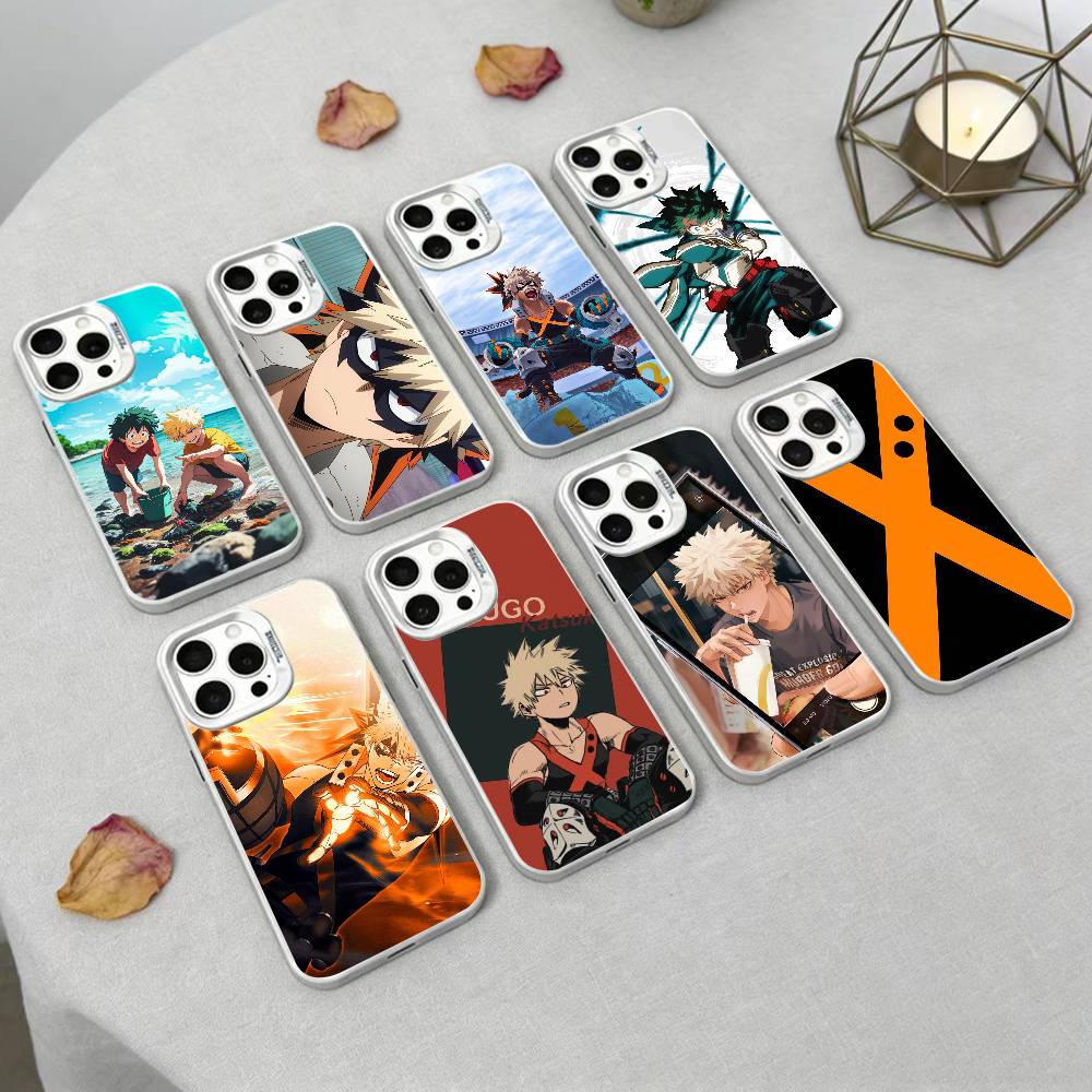 Katsuki Bakugo p-Hero Academia Phone Case For iPhone 17,16,15,14,13,12,Pro MAX Black Matte Shockproof Cover