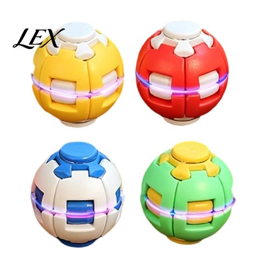 Party Bag Fillers Press to Spin Fidget Ball, Transformable Spinner Sensory Stress Relief Pocket Sized Games Toy for Adults Teens, Anxiety Focus