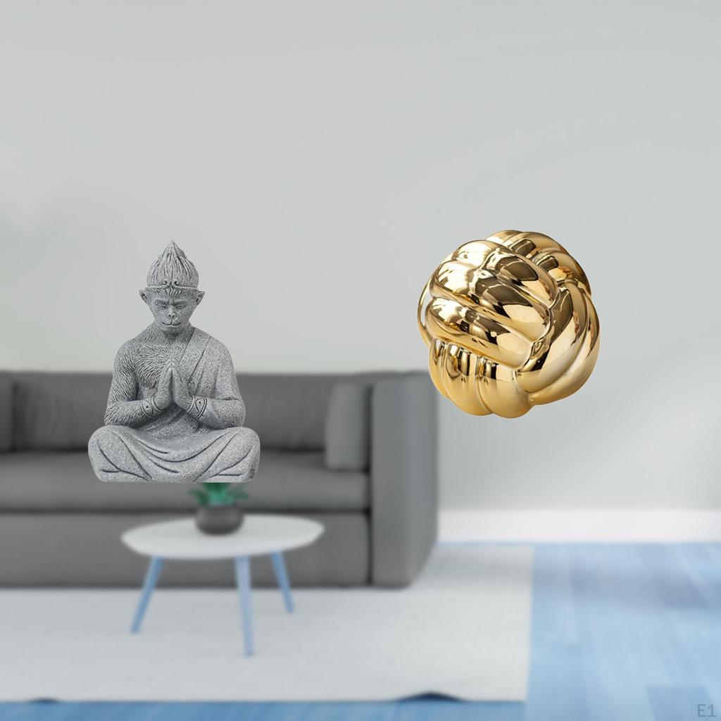 Yarn Ball Buddha Sculpture Unique Monkey Figure And Knot Ornament for Artistic Hotel Room Decor