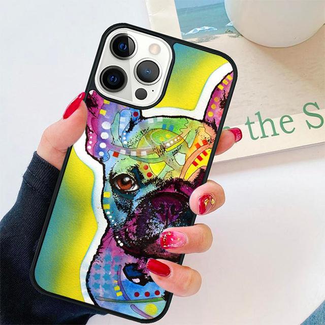 Whimsical French Bulldog Dogs Puppy Phone Case Cover For iPhone 17 Air 15 16 Pro Max 14 13 12 11 Pro Max Plus