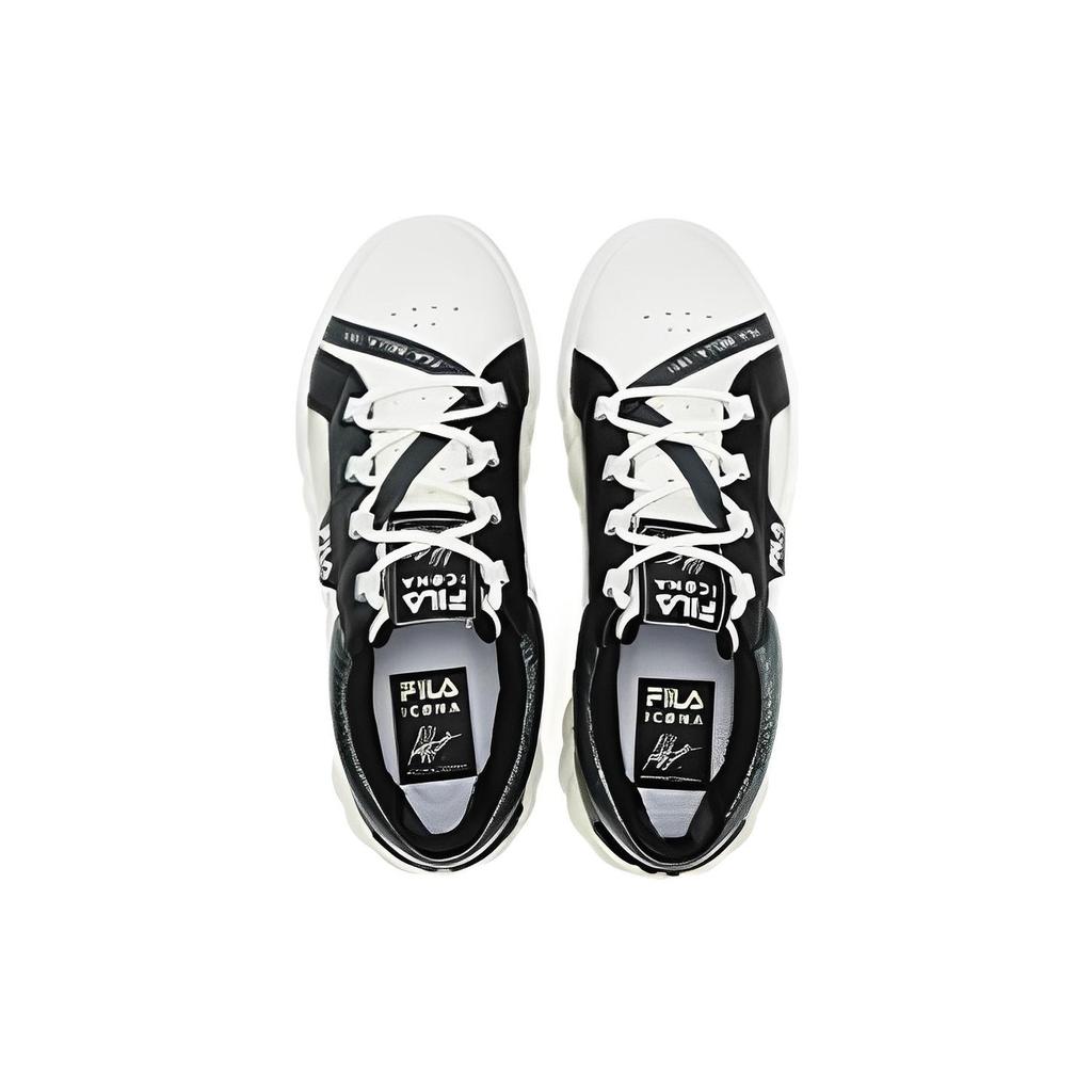 New FILA CAMPO Low Top Skateboard Shoes Men's Coconut Pulp White Black F12M333201FCB