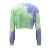 Damen 2PC Casual Tie-Dye Sweatshirt Set Langarm Top Kordelzug Hosen Sets