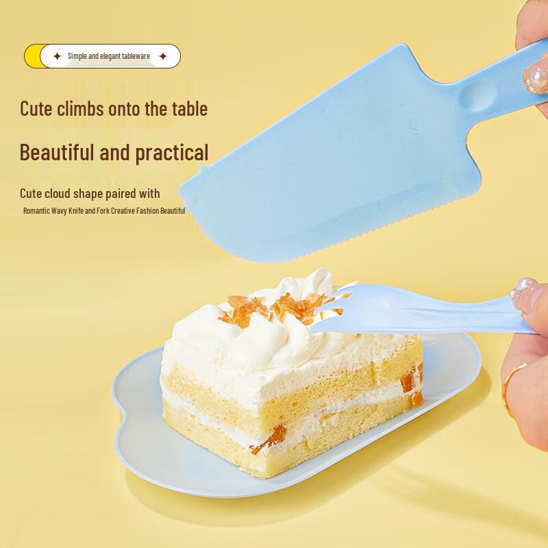 Eco-Friendly Disposable Birthday Cake Tableware Set