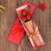 Caixa de Presente com Flores Feita à Mão Decoração de Buquê com Laço Elegante Buquê de Rosas Presente Presente Dia das Mães