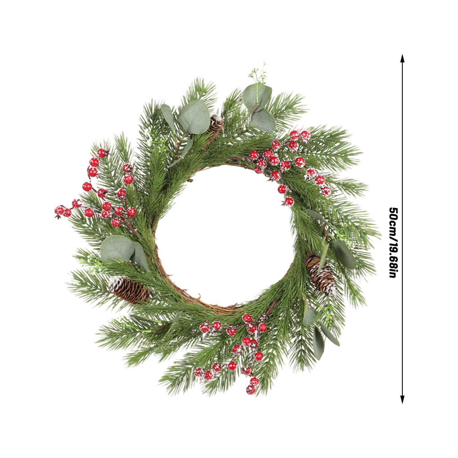 

Room Decoration Christmas New Pe Red Fruit Wreath Simulation Vine Wreath Christmas Decoration Adornos NavideñOs One Size
