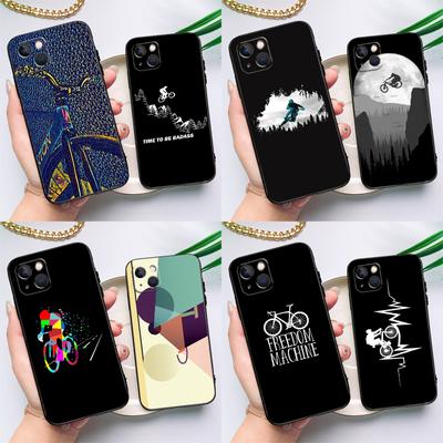 Bike Cycling Art Case For iPhone 15 14 13 12 11 Pro Max X XS Max XR 7 8 Plus SE 2020 2022 Bumper Case Cover