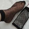 5/10Pairs Summer Transparent Dot Silk Socks Women Breathable Ultra-thin Elastic Stocking Female Sexy Non-Slip Lace Short Sock