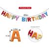 Happy Birthday Felt Fabric Banner - Rainbow Birthday Garland, Decoration for Mantle Party, Kids Birthday Party Decor, Photo Props