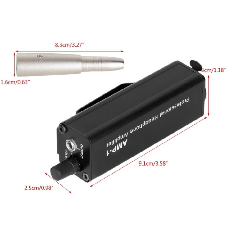 Portable 3.5mm Headphone Amplifier for Microphone Speakers Studio Grade Sound