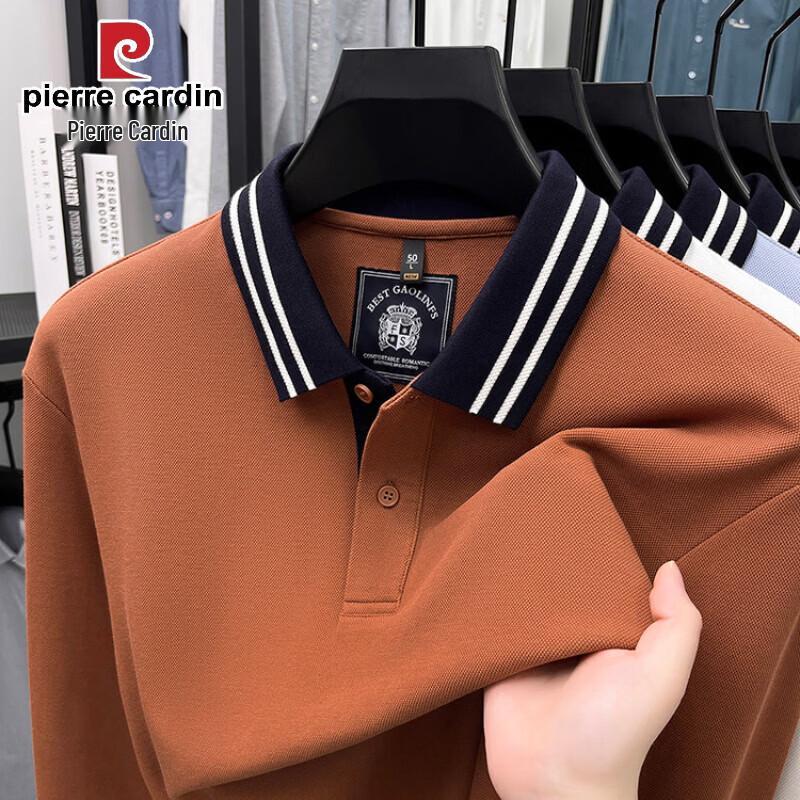 

Pierre Cardin Men s 100% Mercerized Cotton Long-Sleeve Polo Shirt 4XL