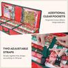 Christmas Wrapping Paper Storage Bag Flexible Partitions Pockets Large Capacity Durable Handle PE Gift Wrap Organizer