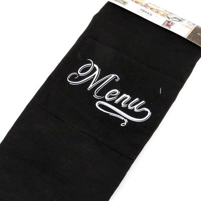 [M7697] - Black 'Bistrot' Kitchen Apron (menu)