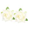 2 STÜCKE Tasche Simulationsblume Serviettenringe Modern Serviettenhalter Tischdekorationen für HochzeitWeiß