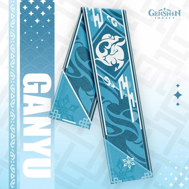 Genshin Impact Scarf Soft Warm Zhongli Shawl Wrap Cartoon Genshin Hutao Klee Thick Muffler Anime Neckerchief Winter Head Scarf