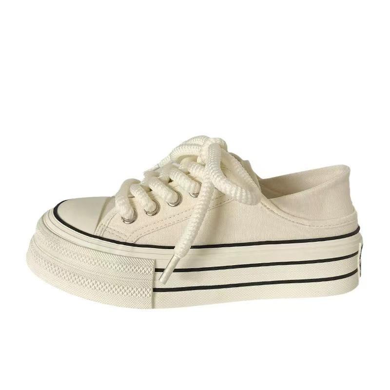 Cream two wear platform canvas shoes 22 autumn thin breathable board shoes