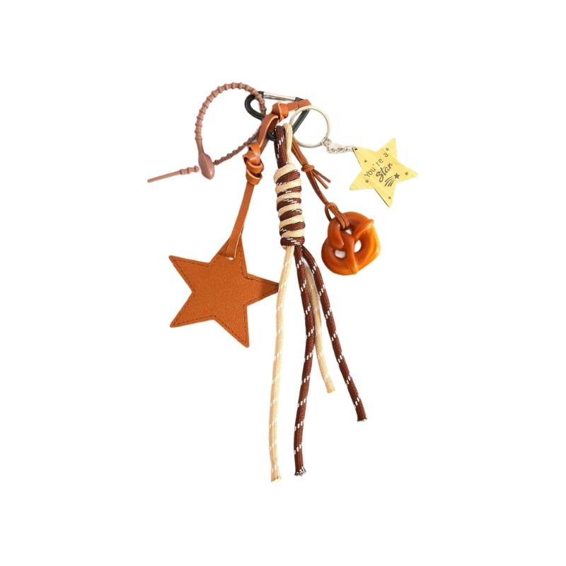 

Multipurpose Star Shaped Bag Charm Displaying Animal Print And Strong PU Bags Pendant Fahsion Key Accessories 1