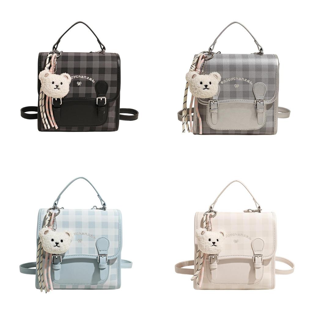 Pu Karierte Muster Ein Schultertasche Für Den Täglichen Gebrauch Damen Mode Handtasche