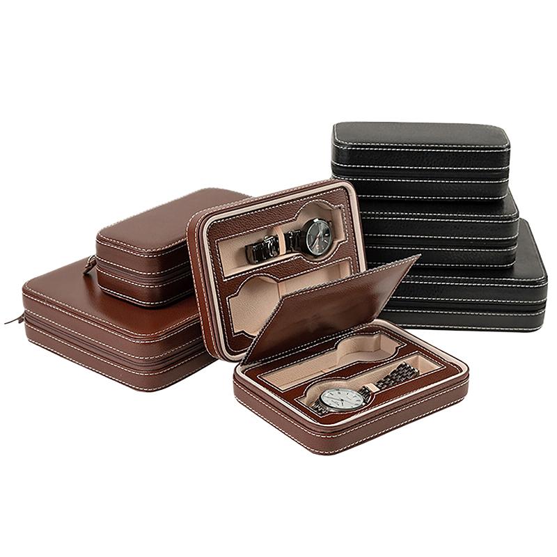 2/4Slots Pu Leather Watch Storage Bag Vintage Simple Vintage Watch Display Box Dustproof Embedded Watch Organizer