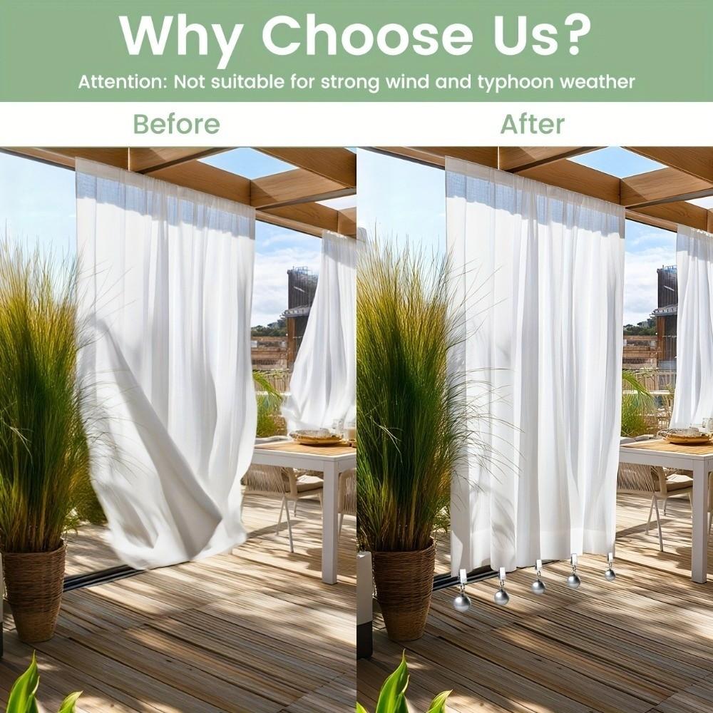 4Pcs Rust Proof Curtain Weights Clips Stainless Steel Tablecloth Weights  Outdoor Activities