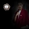 Elegant Rose Brooch with Zircon and Pearl for Women