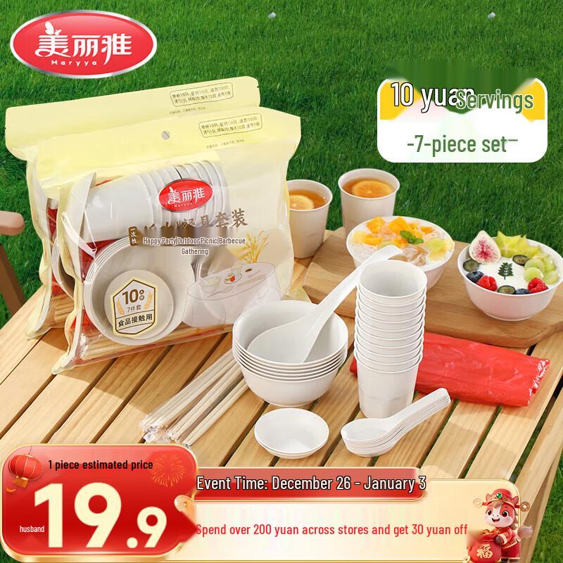 

Disposable 10-Person Tableware Set