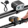 Dual Light Source Bicycle LED Headlight Waterproof Bicycle Front Light  Bicycle Riding